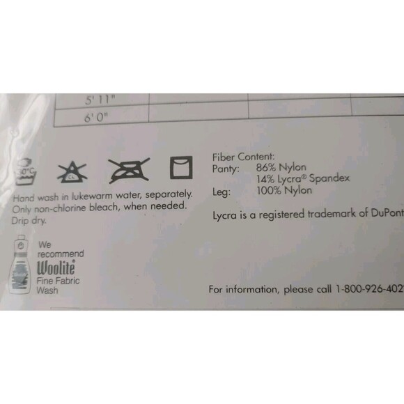 Round The Clock Control Top Sheer Leg Pantyhose Sandaltoe 470 Size D BUNDLE/3 Pk - Picture 6 of 6